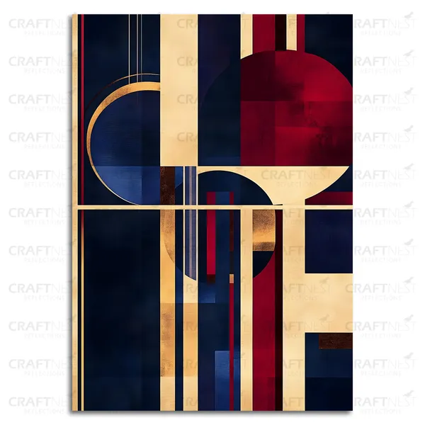 Craftnest_Reflections_Modern_Art_Wall_Hanging_Frame_-_30X20_Cm_Painting_For_Living_Room_Large_Size_With_Frames_For_Home,_Office_|_Engineered_Wood_Base_Canvas_Print_Wall_Decor_A4_Size_|_Bedroom,_Gift