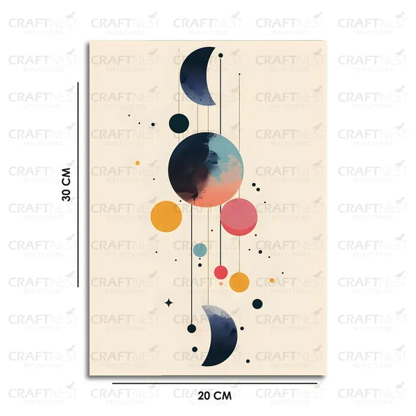 Craftnest_Reflections_Modern_Art_Wall_Hanging_Frame_-_30X20_Cm_Painting_For_Living_Room_Large_Size_With_Frames_For_Home,_Office_|_Engineered_Wood_Base_Canvas_Print_Wall_Decor_A4_Size_|_Bedroom,_Gift