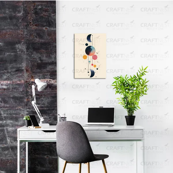 Craftnest_Reflections_Modern_Art_Wall_Hanging_Frame_-_30X20_Cm_Painting_For_Living_Room_Large_Size_With_Frames_For_Home,_Office_|_Engineered_Wood_Base_Canvas_Print_Wall_Decor_A4_Size_|_Bedroom,_Gift
