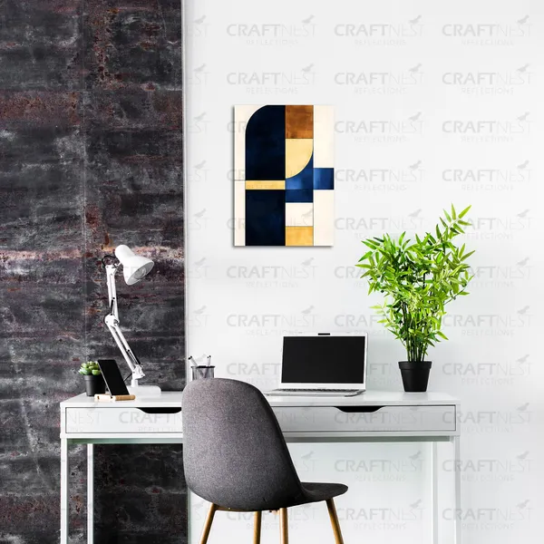 Craftnest_Reflections_Modern_Art_Wall_Hanging_Frame_-_30X20_Cm_Painting_For_Living_Room_Large_Size_With_Frames_For_Home,_Office_|_Engineered_Wood_Base_Canvas_Print_Wall_Decor_A4_Size_|_Bedroom,_Gift