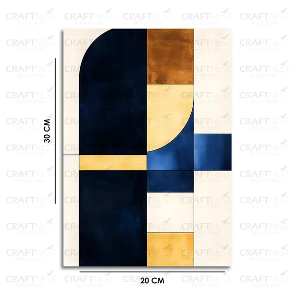 Craftnest_Reflections_Modern_Art_Wall_Hanging_Frame_-_30X20_Cm_Painting_For_Living_Room_Large_Size_With_Frames_For_Home,_Office_|_Engineered_Wood_Base_Canvas_Print_Wall_Decor_A4_Size_|_Bedroom,_Gift