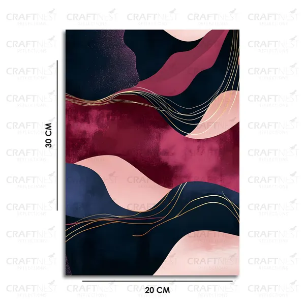 Craftnest_Reflections_Modern_Art_Wall_Hanging_Frame_-_30X20_Cm_Painting_For_Living_Room_Large_Size_With_Frames_For_Home,_Office_|_Engineered_Wood_Base_Canvas_Print_Wall_Decor_A4_Size_|_Bedroom,_Gift