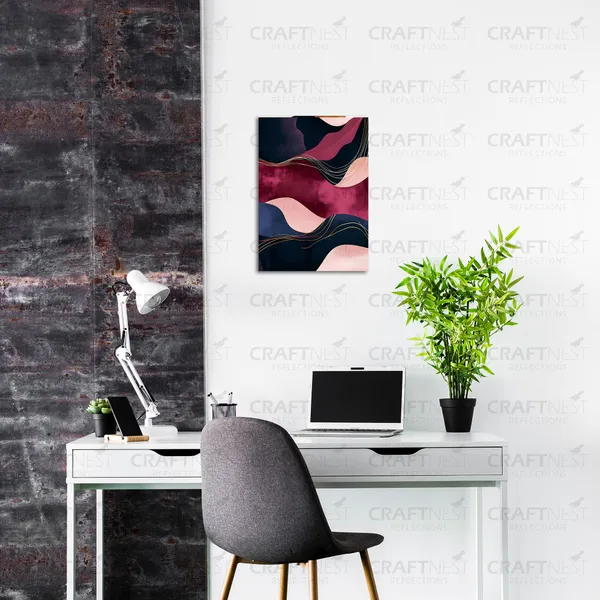 Craftnest_Reflections_Modern_Art_Wall_Hanging_Frame_-_30X20_Cm_Painting_For_Living_Room_Large_Size_With_Frames_For_Home,_Office_|_Engineered_Wood_Base_Canvas_Print_Wall_Decor_A4_Size_|_Bedroom,_Gift