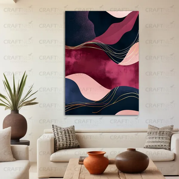 Craftnest_Reflection_Modern_Art_Wall_Hanging_Frame_Painting_For_Living_Room_Large_Size_With_Frames_For_Home_Office_Engineered_Wood_Base_Canvas_Print_Wall_Decor_Bedroom_Gift