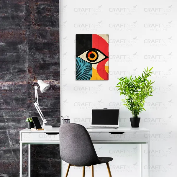 Craftnest_Reflections_Modern_Art_Wall_Hanging_Frame_-_30X20_Cm_Painting_For_Living_Room_Large_Size_With_Frames_For_Home,_Office_|_Engineered_Wood_Base_Canvas_Print_Wall_Decor_A4_Size_|_Bedroom,_Gift