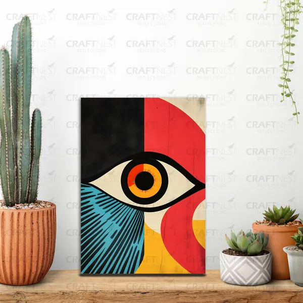 Craftnest_Reflections_Modern_Art_Wall_Hanging_Frame_-_30X20_Cm_Painting_For_Living_Room_Large_Size_With_Frames_For_Home,_Office_|_Engineered_Wood_Base_Canvas_Print_Wall_Decor_A4_Size_|_Bedroom,_Gift