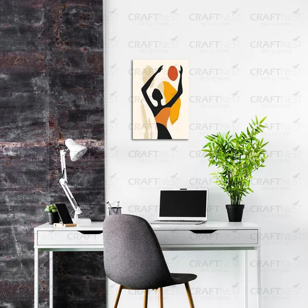 Craftnest_Reflections_Modern_Art_Wall_Hanging_Frame_-_30X20_Cm_Painting_For_Living_Room_Large_Size_With_Frames_For_Home,_Office_|_Engineered_Wood_Base_Canvas_Print_Wall_Decor_A4_Size_|_Bedroom,_Gift
