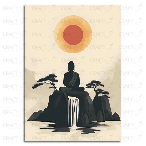 Craftnest_Reflections_Modern_Art_Wall_Hanging_Frame_-_30X20_Cm_Painting_For_Living_Room_Large_Size_With_Frames_For_Home,_Office_|_Engineered_Wood_Base_Canvas_Print_Wall_Decor_A4_Size_|_Bedroom,_Gift