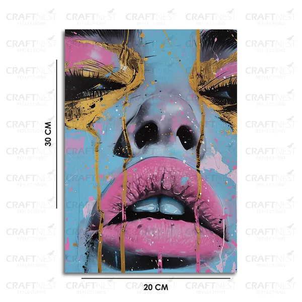 Craftnest_Reflections_Aesthetic_Look_Wall_Decor_30X20_Cm_Frame_-_Pop_Art_Engineered_Wood_Base_Canvas_Print_|_A4_Size_Trendy_Painting_For_Wall_Decoration_|_Premium_Art_For_Home,_Room,_Gaming_Room
