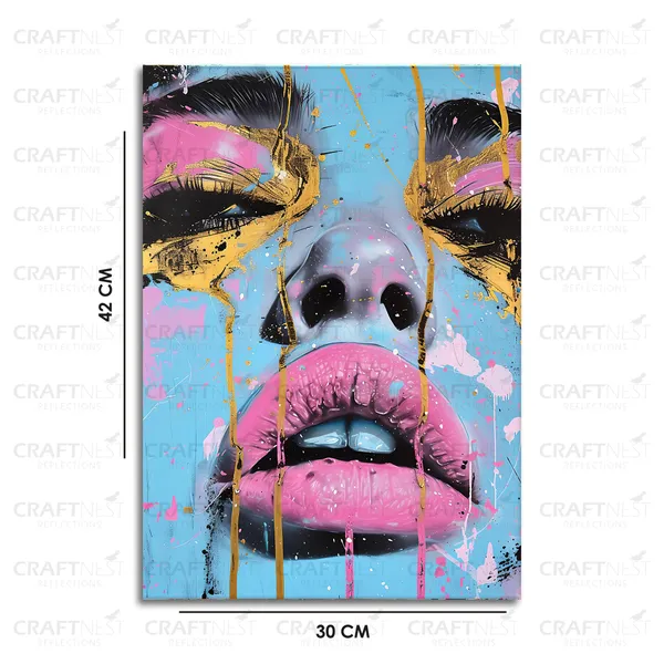 Craftnest_Reflections_Aesthetic_Look_Wall_Decor_42X30_Cm_Frame_-_Pop_Art_Engineered_Wood_Base_Canvas_Print_|_A3_Size_Trendy_Painting_For_Wall_Decoration_|_Premium_Art_For_Home,_Room,_Gaming_Room