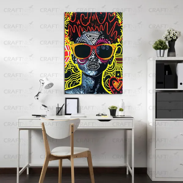 Craftnest_Reflections_Aesthetic_Look_Wall_Decor_91X60_Cm_Frame_-_Pop_Art_Engineered_Wood_Base_Canvas_Print_|_24X36_In_Trendy_Painting_For_Wall_Decoration_|_Premium_Art_For_Home,_Room,_Gaming_Room