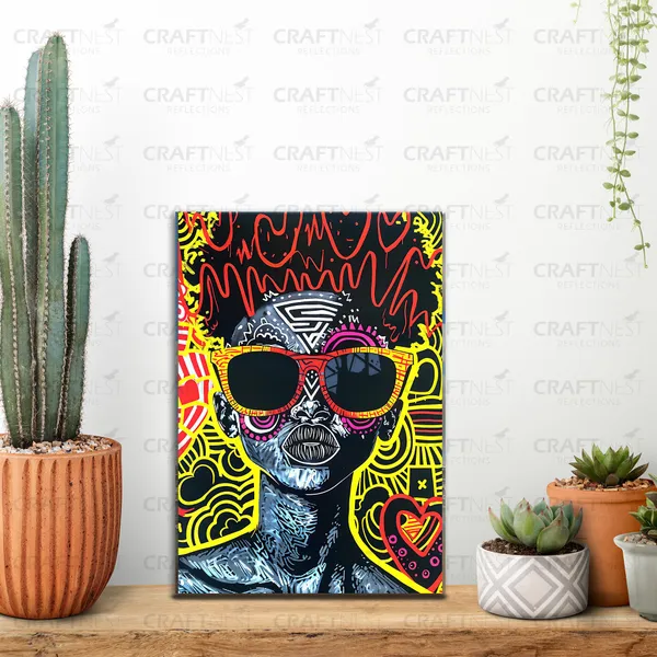 Craftnest_Reflections_Aesthetic_Look_Wall_Decor_30X20_Cm_Frame_-_Pop_Art_Engineered_Wood_Base_Canvas_Print_|_A4_Size_Trendy_Painting_For_Wall_Decoration_|_Premium_Art_For_Home,_Room,_Gaming_Room