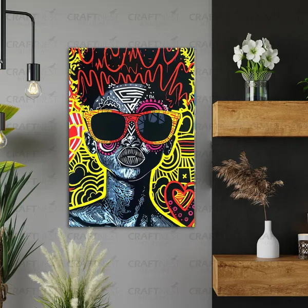 Craftnest_Reflections_Aesthetic_Look_Wall_Decor_42X30_Cm_Frame_-_Pop_Art_Engineered_Wood_Base_Canvas_Print_|_A3_Size_Trendy_Painting_For_Wall_Decoration_|_Premium_Art_For_Home,_Room,_Gaming_Room