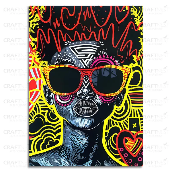 Craftnest_Reflections_Aesthetic_Look_Wall_Decor_42X30_Cm_Frame_-_Pop_Art_Engineered_Wood_Base_Canvas_Print_|_A3_Size_Trendy_Painting_For_Wall_Decoration_|_Premium_Art_For_Home,_Room,_Gaming_Room