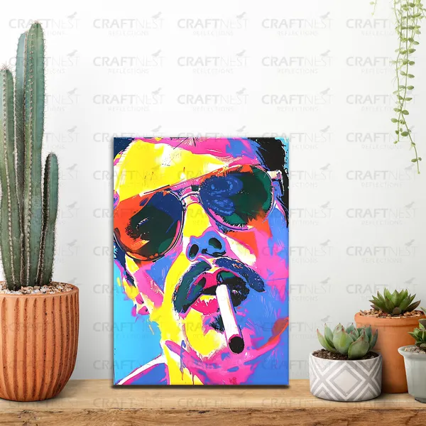 Craftnest_Reflections_Aesthetic_Look_Wall_Decor_30X20_Cm_Frame_-_Pop_Art_Engineered_Wood_Base_Canvas_Print_|_A4_Size_Trendy_Painting_For_Wall_Decoration_|_Premium_Art_For_Home,_Room,_Gaming_Room