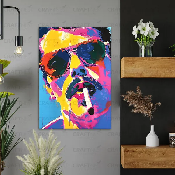 Craftnest_Reflections_Aesthetic_Look_Wall_Decor_42X30_Cm_Frame_-_Pop_Art_Engineered_Wood_Base_Canvas_Print_|_A3_Size_Trendy_Painting_For_Wall_Decoration_|_Premium_Art_For_Home,_Room,_Gaming_Room
