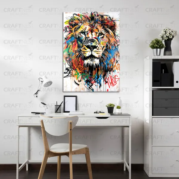 Craftnest_Reflections_Aesthetic_Look_Wall_Decor_91X60_Cm_Frame_-_Pop_Art_Engineered_Wood_Base_Canvas_Print_|_24X36_In_Trendy_Painting_For_Wall_Decoration_|_Premium_Art_For_Home,_Room,_Gaming_Room