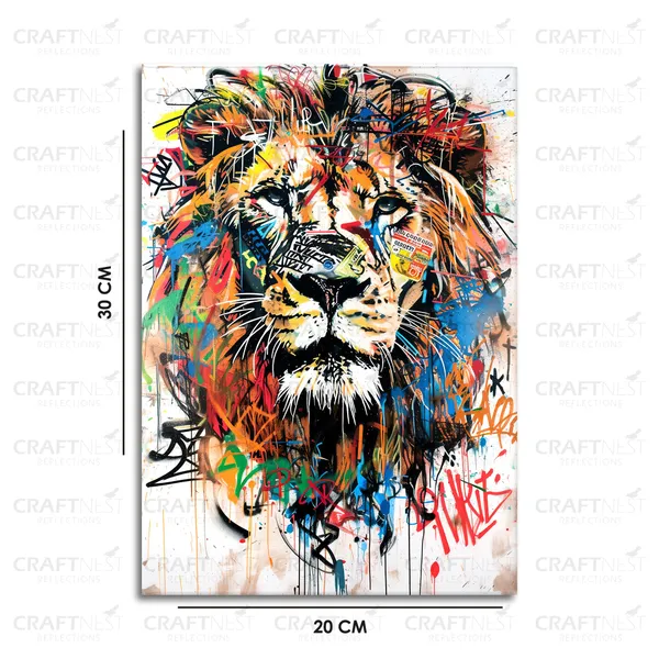 Craftnest_Reflections_Aesthetic_Look_Wall_Decor_30X20_Cm_Frame_-_Pop_Art_Engineered_Wood_Base_Canvas_Print_|_A4_Size_Trendy_Painting_For_Wall_Decoration_|_Premium_Art_For_Home,_Room,_Gaming_Room