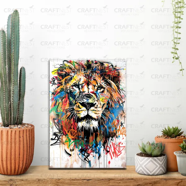 Craftnest_Reflections_Aesthetic_Look_Wall_Decor_30X20_Cm_Frame_-_Pop_Art_Engineered_Wood_Base_Canvas_Print_|_A4_Size_Trendy_Painting_For_Wall_Decoration_|_Premium_Art_For_Home,_Room,_Gaming_Room