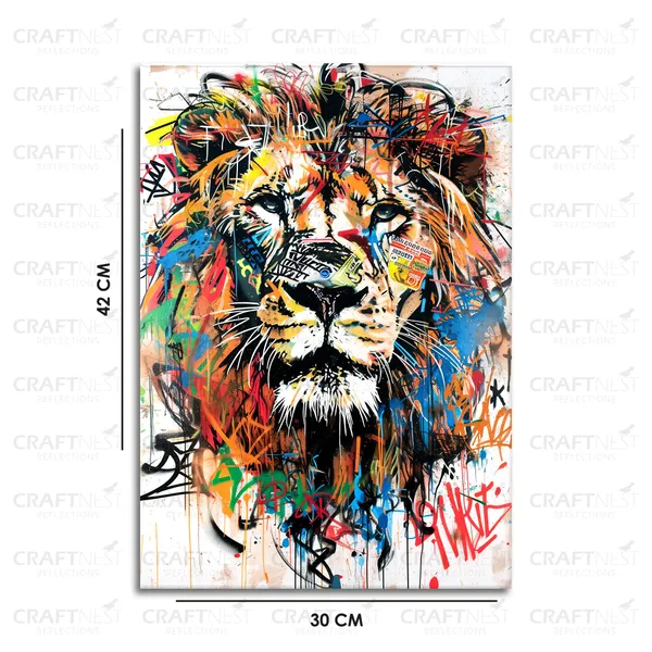 Craftnest_Reflections_Aesthetic_Look_Wall_Decor_42X30_Cm_Frame_-_Pop_Art_Engineered_Wood_Base_Canvas_Print_|_A3_Size_Trendy_Painting_For_Wall_Decoration_|_Premium_Art_For_Home,_Room,_Gaming_Room
