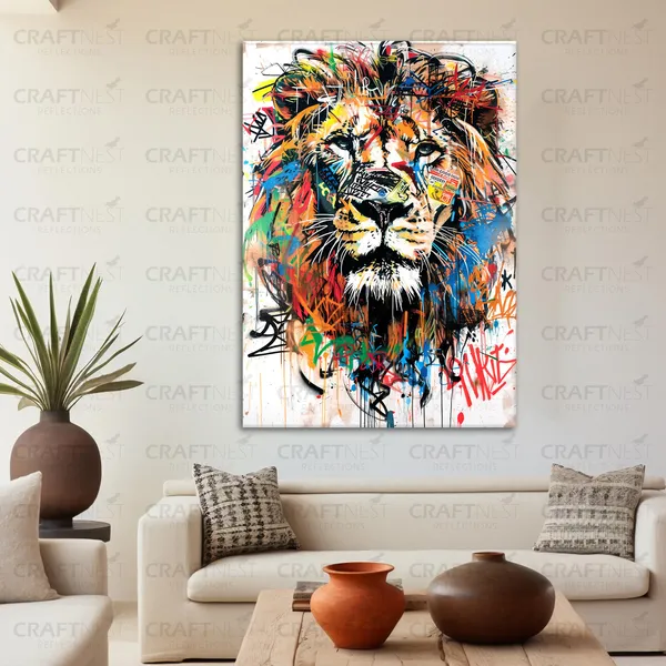 Craftnest_Reflections_Aesthetic_Look_Wall_Decor_60X50_Cm_Frame_-_Pop_Art_Engineered_Wood_Base_Canvas_Print_|_20X24_In_Trendy_Painting_For_Wall_Decoration_|_Premium_Art_For_Home,_Room,_Gaming_Room