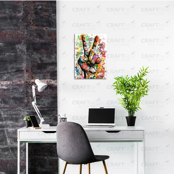 Craftnest_Reflections_Aesthetic_Look_Wall_Decor_30X20_Cm_Frame_-_Pop_Art_Engineered_Wood_Base_Canvas_Print_|_A4_Size_Trendy_Painting_For_Wall_Decoration_|_Premium_Art_For_Home,_Room,_Gaming_Room