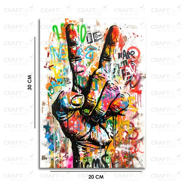 Craftnest_Reflections_Aesthetic_Look_Wall_Decor_30X20_Cm_Frame_-_Pop_Art_Engineered_Wood_Base_Canvas_Print_|_A4_Size_Trendy_Painting_For_Wall_Decoration_|_Premium_Art_For_Home,_Room,_Gaming_Room