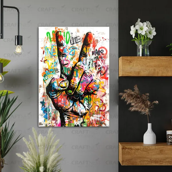 Craftnest_Reflections_Aesthetic_Look_Wall_Decor_42X30_Cm_Frame_-_Pop_Art_Engineered_Wood_Base_Canvas_Print_|_A3_Size_Trendy_Painting_For_Wall_Decoration_|_Premium_Art_For_Home,_Room,_Gaming_Room