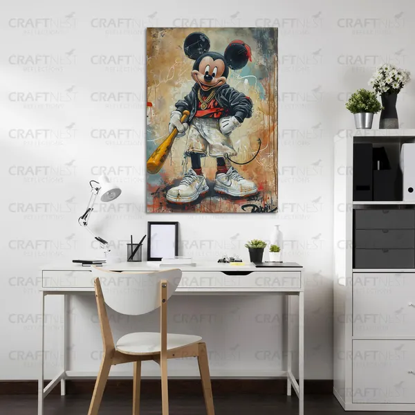 Craftnest_Reflections_Aesthetic_Look_Wall_Decor_91X60_Cm_Frame_-_Pop_Art_Engineered_Wood_Base_Canvas_Print_|_24X36_In_Trendy_Painting_For_Wall_Decoration_|_Premium_Art_For_Home,_Room,_Gaming_Room