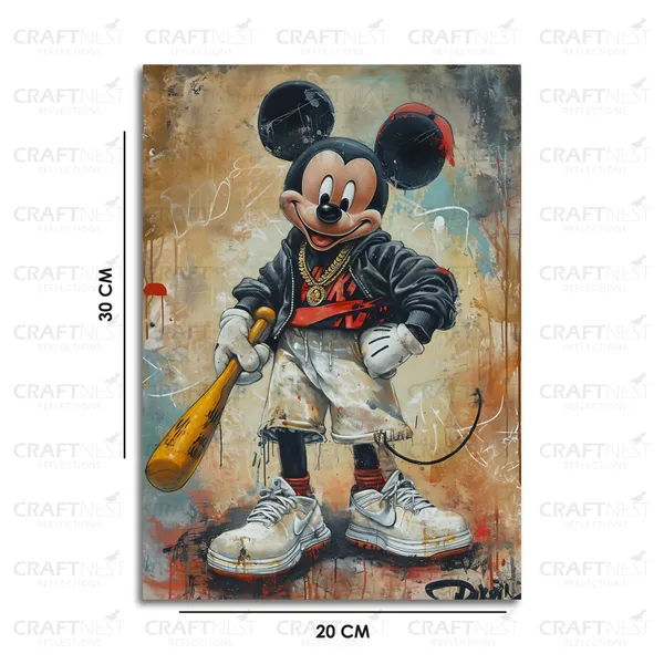 Craftnest_Reflections_Aesthetic_Look_Wall_Decor_30X20_Cm_Frame_-_Pop_Art_Engineered_Wood_Base_Canvas_Print_|_A4_Size_Trendy_Painting_For_Wall_Decoration_|_Premium_Art_For_Home,_Room,_Gaming_Room