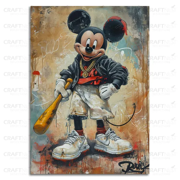 Craftnest_Reflections_Aesthetic_Look_Wall_Decor_30X20_Cm_Frame_-_Pop_Art_Engineered_Wood_Base_Canvas_Print_|_A4_Size_Trendy_Painting_For_Wall_Decoration_|_Premium_Art_For_Home,_Room,_Gaming_Room