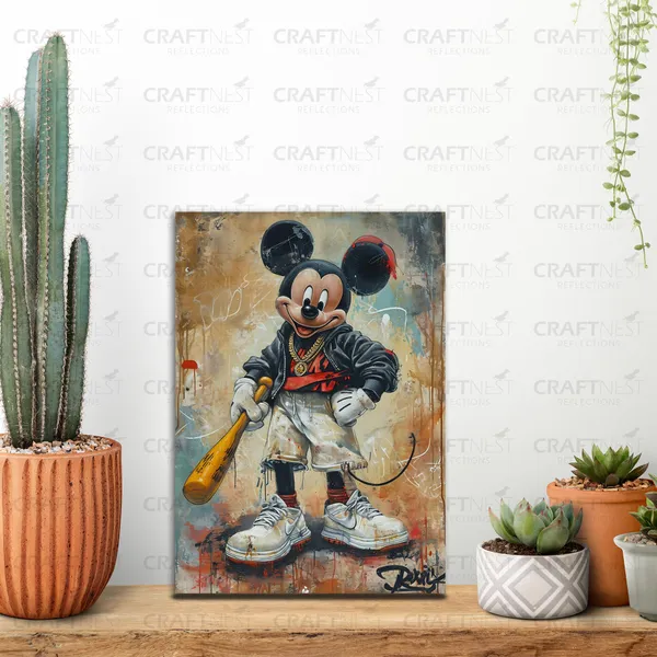Craftnest_Reflections_Aesthetic_Look_Wall_Decor_30X20_Cm_Frame_-_Pop_Art_Engineered_Wood_Base_Canvas_Print_|_A4_Size_Trendy_Painting_For_Wall_Decoration_|_Premium_Art_For_Home,_Room,_Gaming_Room