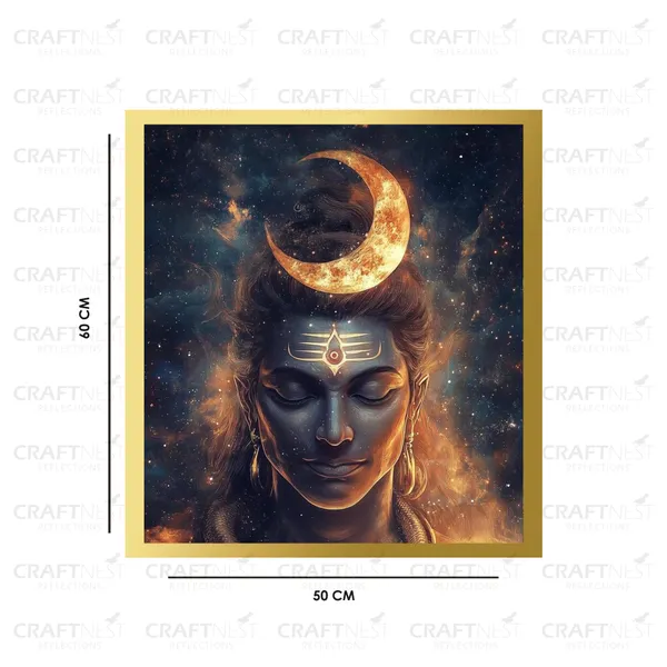 Craftnest_Reflections_Lord_Shiva_Religious_60X50_Cm_Wall_Frame,_Canvas_Printed_Golden_Framed_For_Home_Decor_Spiritual_Lord_For_Office,_Studio,_Bedroom,_Living_Room,_Design_6
