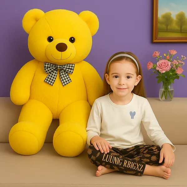 Giant_Yellow_Teddy_Bear_With_Checkered_Bow_-_Soft_Plush_Toy