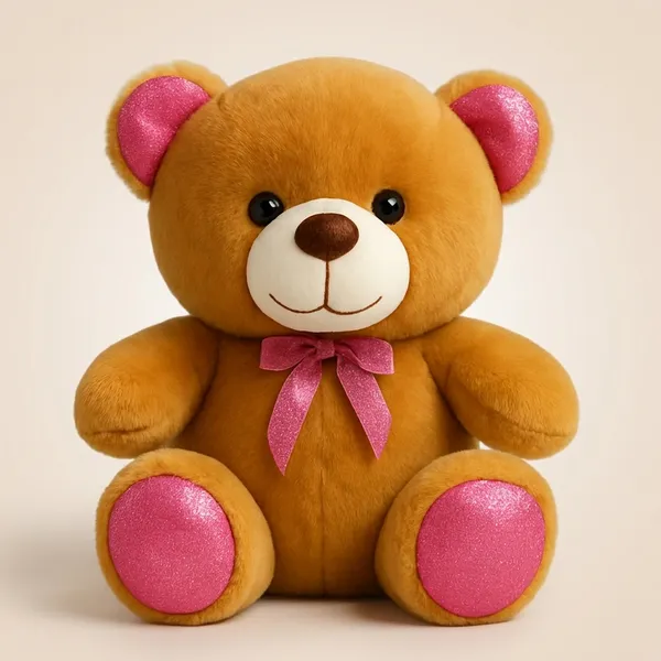 Cute_Brown_Teddy_Bear_Plush_Toy_With_Pink_Accents_And_Bow
