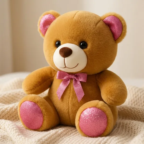 Cute_Brown_Teddy_Bear_Plush_Toy_With_Pink_Accents_And_Bow
