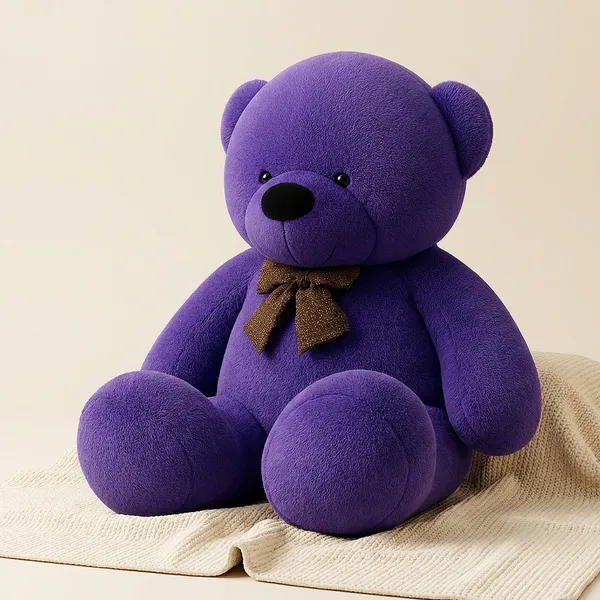 Giant_Purple_Teddy_Bear_With_Brown_Ribbon_Bow