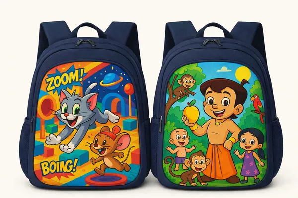 Chhota_Bheem_Kids_School_Backpack_Cartoon_Print_Bag_And_Tom_And_Jerry_Kids_School_Backpack_With_Colorful_Cartoon_Design