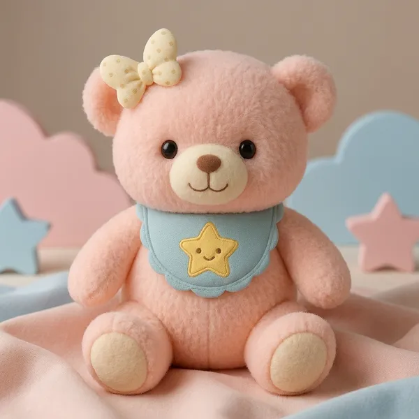 Adorable_Pink_Teddy_Bear_Plush_Toy_With_Star_Bib