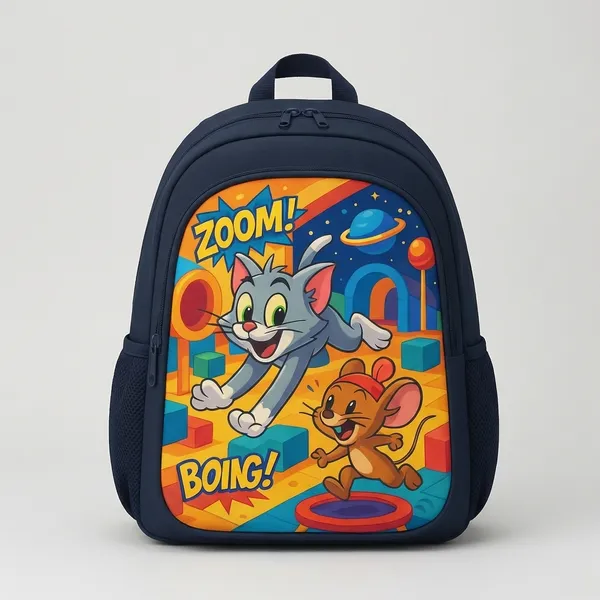 Tom_And_Jerry_Kids_School_Backpack_With_Colorful_Cartoon_Design