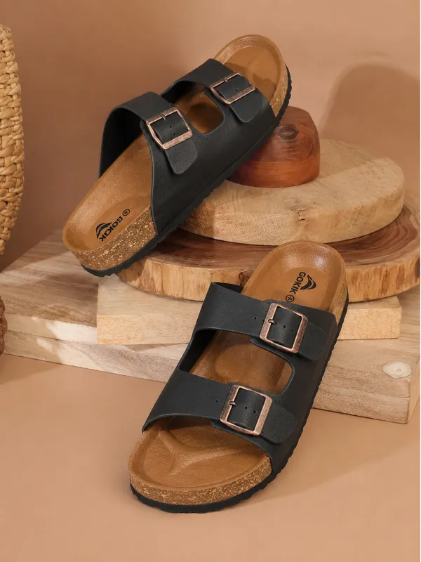 Arizo_Men_Black_Premium_Double_Buckle_Comfort_Sandals_|_Adjustable_Fit_|_Soft_PU_Midsole_|_Durable_Anti-Skid_EVA_Sole