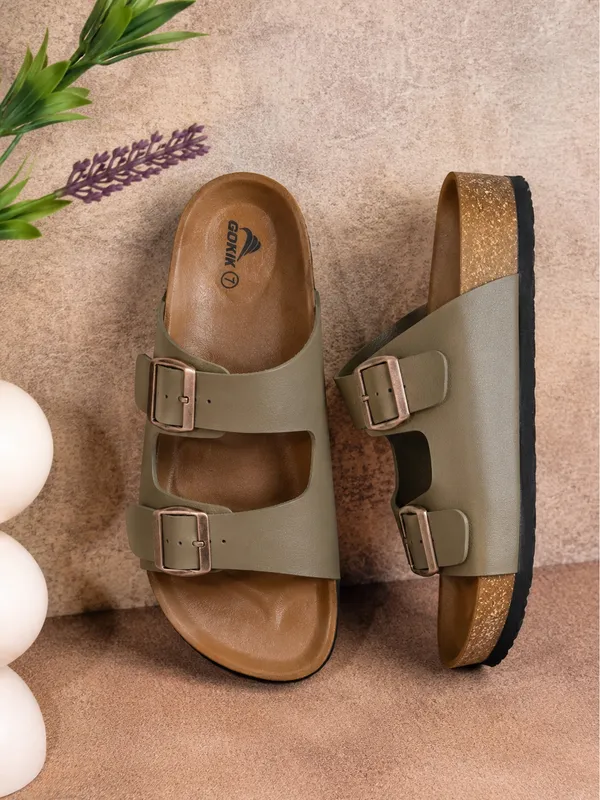 Arizo_Men_Olive_Premium_Double_Buckle_Comfort_Sandals_|_Adjustable_Fit_|_Soft_PU_Midsole_|_Durable_Anti-Skid_EVA_Sole
