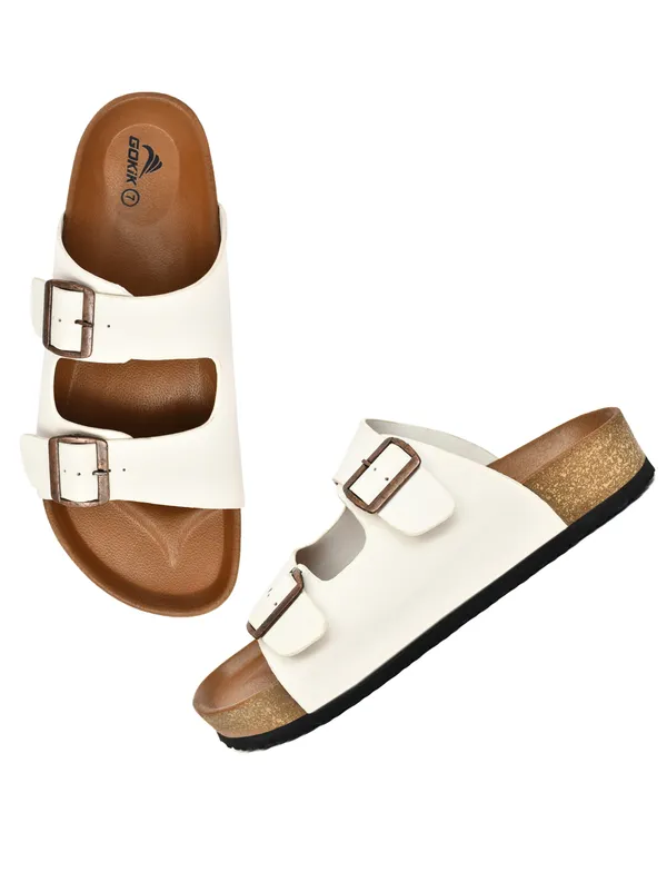 Arizo_G301_Men_White_Premium_Double_Buckle_Comfort_Sandals_|_Adjustable_Fit_|_Soft_PU_Midsole_|_Durable_Anti-Skid_EVA_Sole