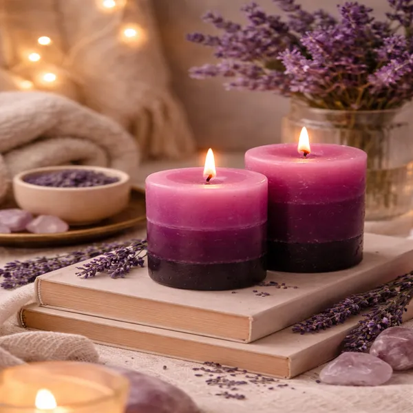 Lavender_Scented_Pillar_Candle_For_Relaxation_And_Decor