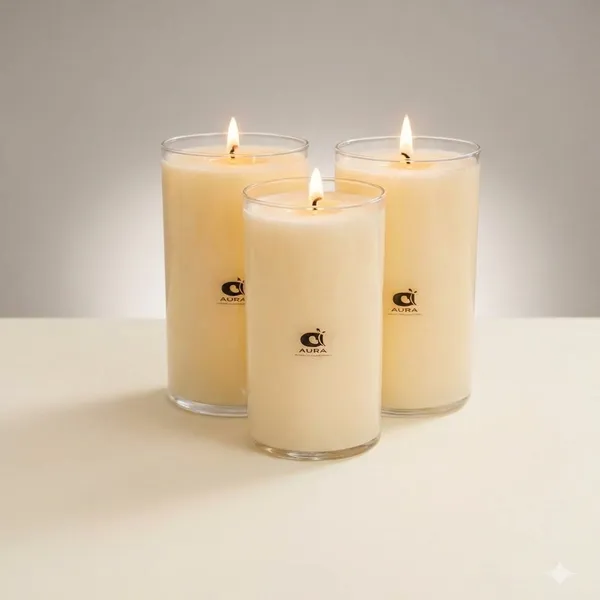 Wax_And_Glass_Pillar_Candles_For_Decor