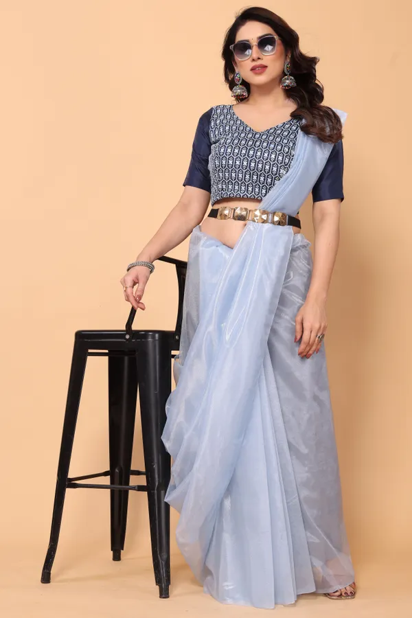 Party_Wear_Plain_Twill_Net_Saree_With_Embroidery_Silk_Unstitched_Blouse_Piece