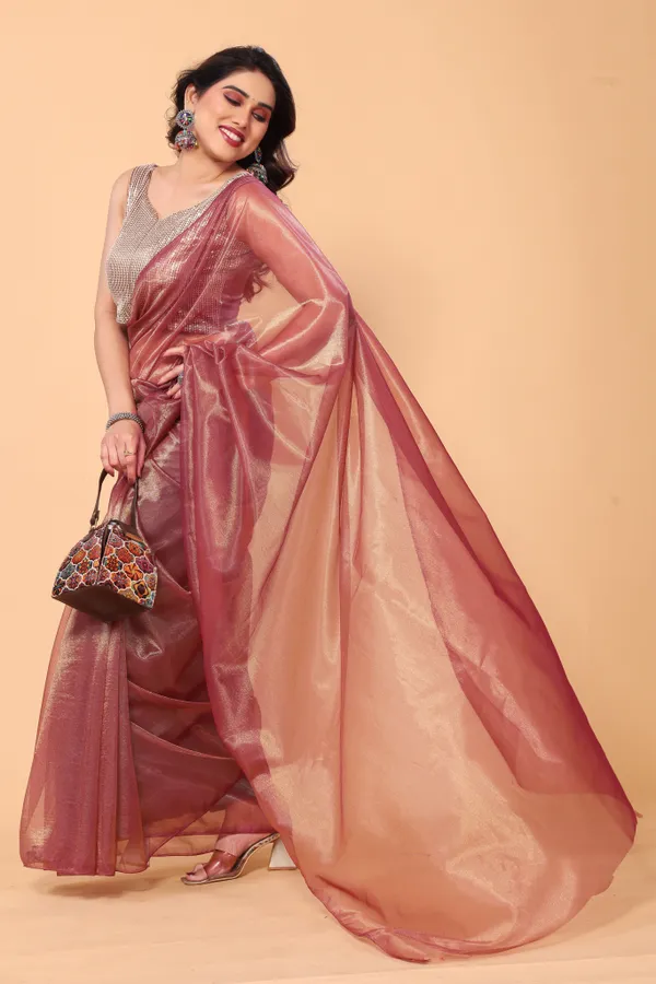 Fancy_Net_Party_Wear_Saree_With_Sequence_Blouse