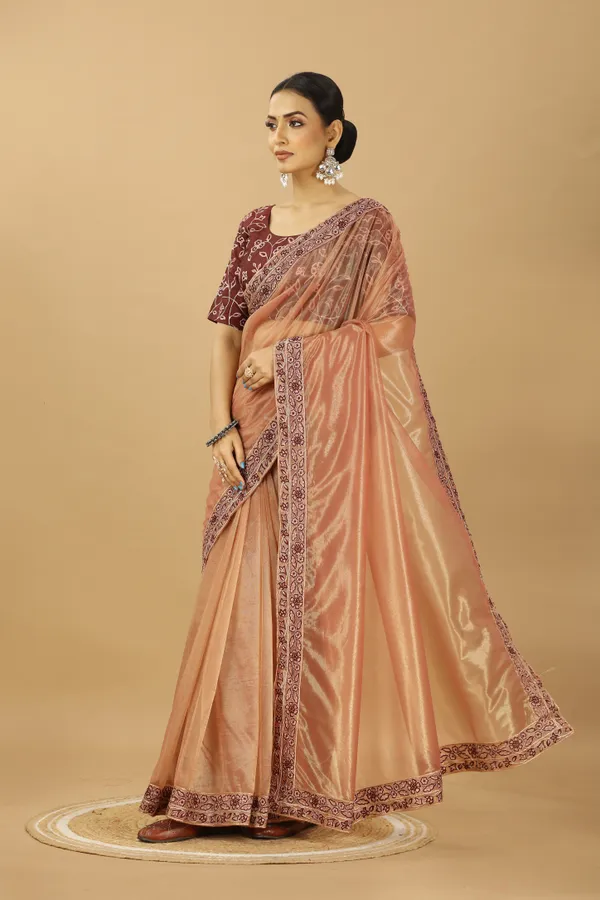 Party_Wear_Designer_Net_Saree_With_Embroidery_Border_and_Blouse