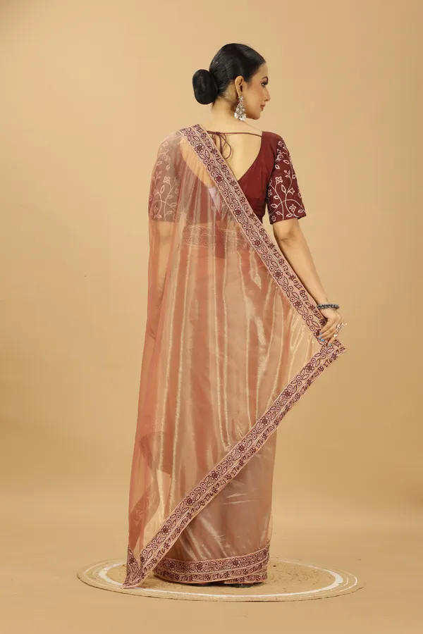 Party_Wear_Designer_Net_Saree_With_Embroidery_Border_and_Blouse