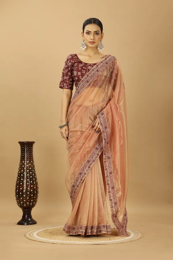 Party_Wear_Designer_Net_Saree_With_Embroidery_Border_and_Blouse